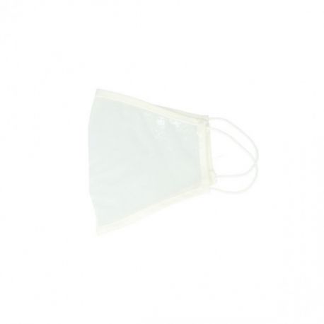 Mascaretes infantils transparents tela reutilitzable color blanc. Paquet 10 unitats