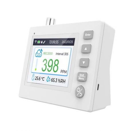 Medidor calidad aire para CO2 FTK-HTCO2wifi. Rango 0-9999 ppm