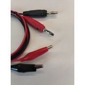 Cables conexión eléctrica 1000 mm banana-pinzas. Juego rojo-negro