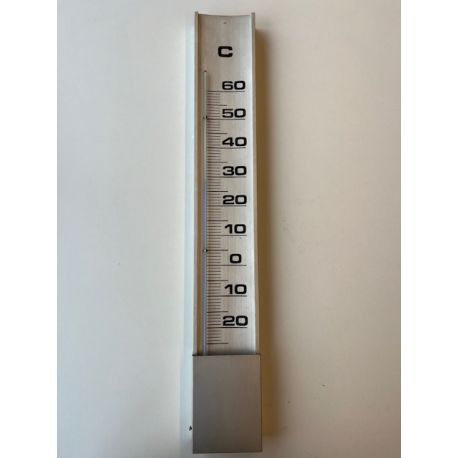 Termómetro mecánico ambiente -20ºC a 60ºC. Metálico 85x570 mm