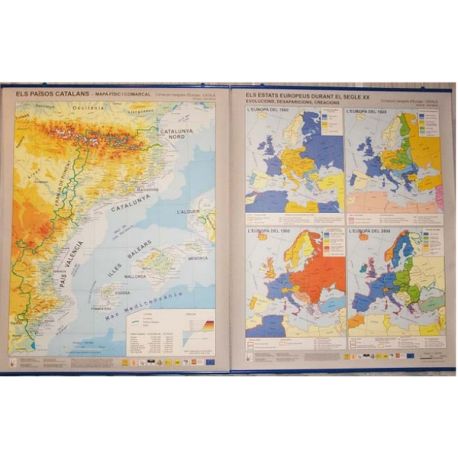 Mapa mural fisicopolítico 880x1100 mm. Países catalanes