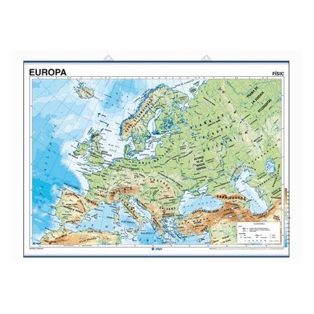 Mapa mural fisicopolític 900x1120 mm. Europa