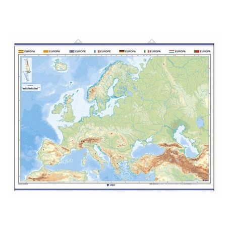 Mapa mural mut retolable 1400x1000 mm. Europa     