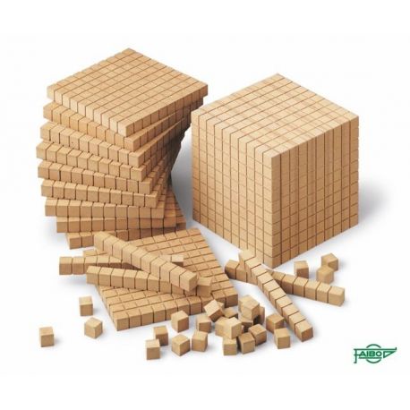 Bloque multibase madera décima. Medidas 100x10x10 mm