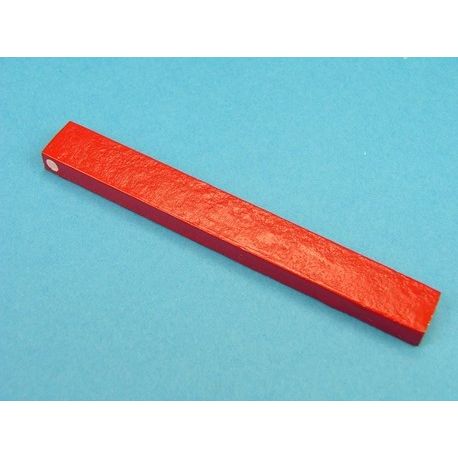Imant alnico rectangular vermell V-15323. Mides 6x12x105 mm.