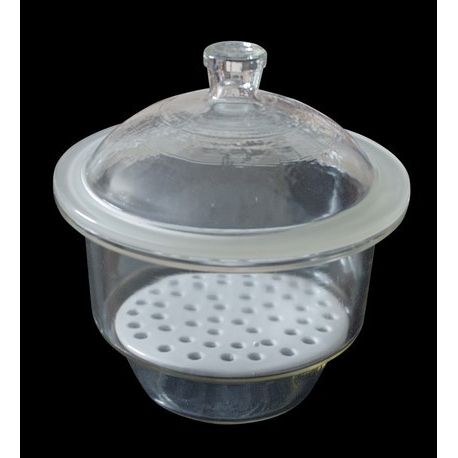 Dessecador vidre Endo tapa pom amb placa 150 mm. Capacitat 2 litres
