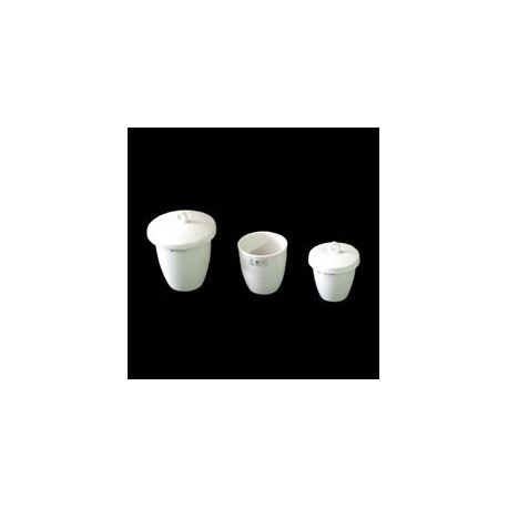 Crisol porcelana forma alta con tapa. Medidas 54x42 mm (40 ml)