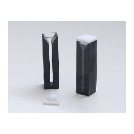 Cubetes espectrofotòmetre quars UV pas 10 mm 0'7 ml. Capsa 2 unitats