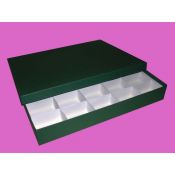 Caja minerales cartón 25 piezas. Compartimentos 75x55x50 mm