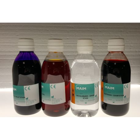 Violeta cristall solució Gram-Hücker M-5201. Flascó 250 ml