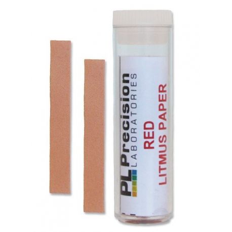 Tiras indicadoras papel tornasol rojo (pH básico). Caja 200 unidades