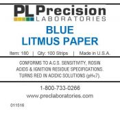 Papers reactius indicadors tornassol blau (pH àcid). Capsa 200 tires