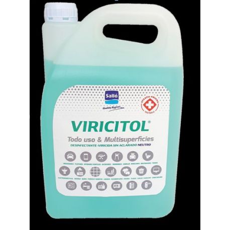 Desinfectant superfícies viricida Viricitol. Capsa 4x5000 ml